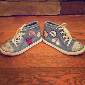 High top emoji sneakers